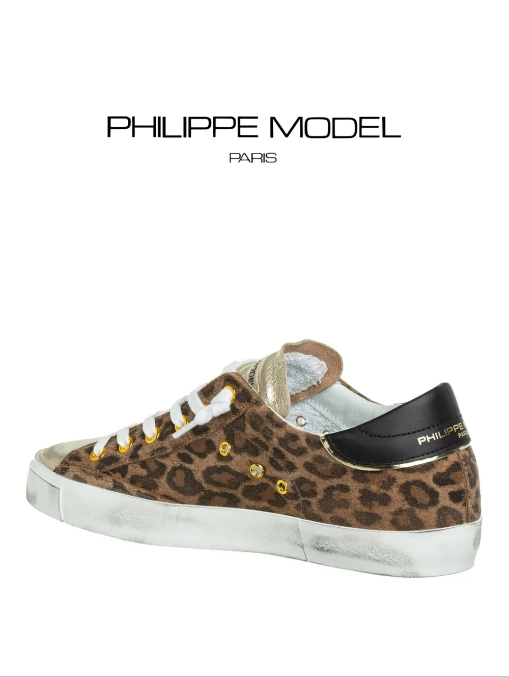 Philippe Model - Women Prsx Sneakers - Animalier Leo - Beige - Size 8 US - Picture 5 of 8